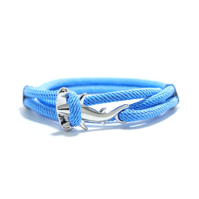 Hammerhead shark bracelet - Style's Bug Silver + Sea Blue