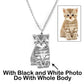 Custom pet photo necklaces by Style's Bug - Style's Bug Pet's real Shape + Black & white / 40cm