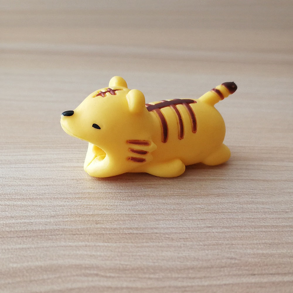 Funny Animal USB Cable protectors (3pcs pack) - Style's Bug Tiger