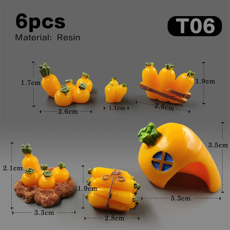 The world of mini Rabbits - Style's Bug 6pcs Carrot-T06