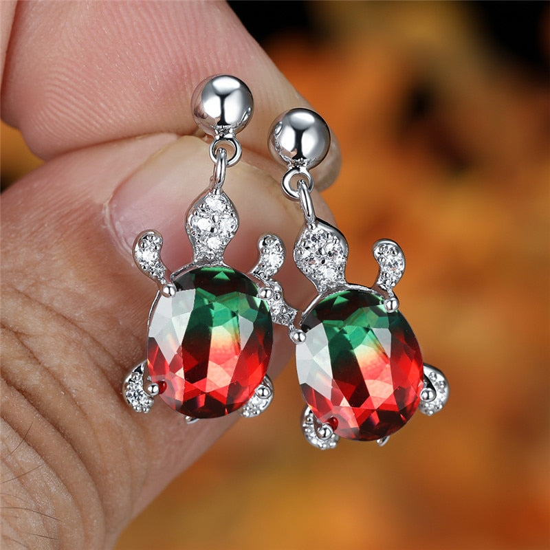 Sea Turtle earrings by Style's Bug - Style's Bug Red Green