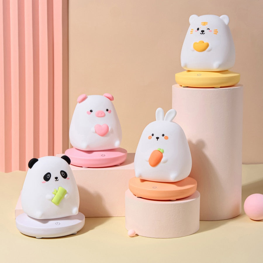 Chubby Squishy animal night lamps - Style's Bug