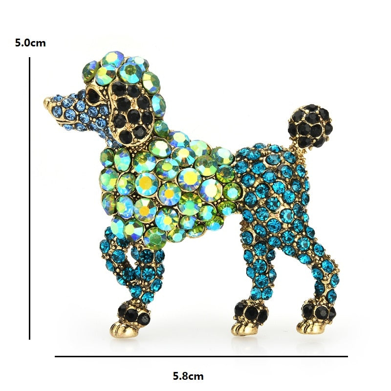 Realistic Poodle brooches - Style's Bug 2 x Walking Poodle brooches