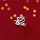 "Silver Crystal Mouse" Resizable ring - Style's Bug