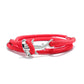 Hammerhead shark bracelet - Style's Bug Silver + Red