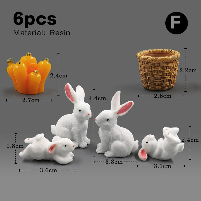 The world of mini Rabbits - Style's Bug 6pcs Rabbit Carrot-F