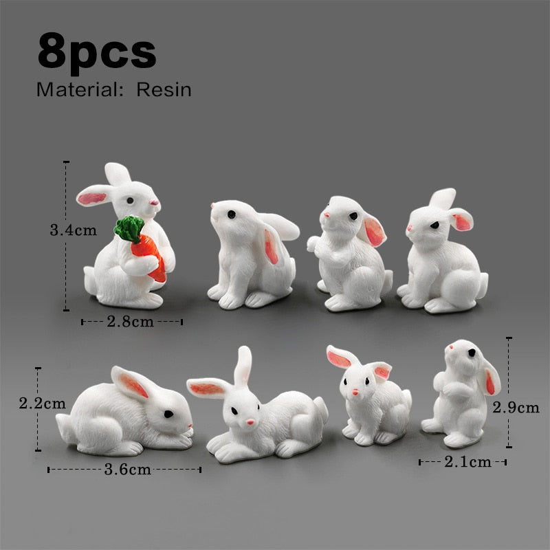 The world of mini Rabbits - Style's Bug 8pcs - White Rabbit