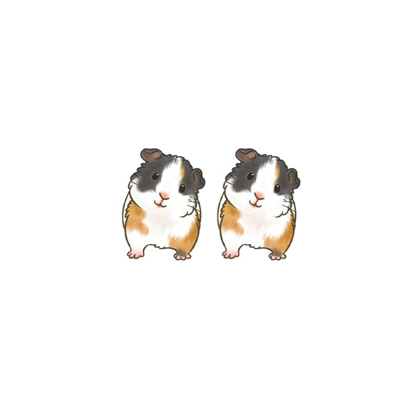 Cartoon Guinea Pig Earrings (2 pairs pack) - Style's Bug Happy