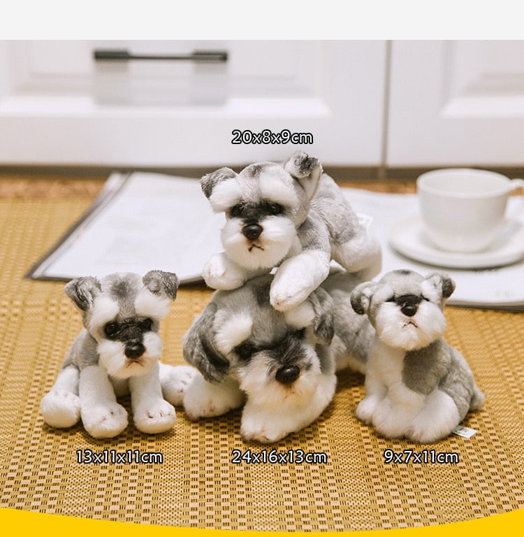 Realistic Schnauzer puppy plushies - Style's Bug