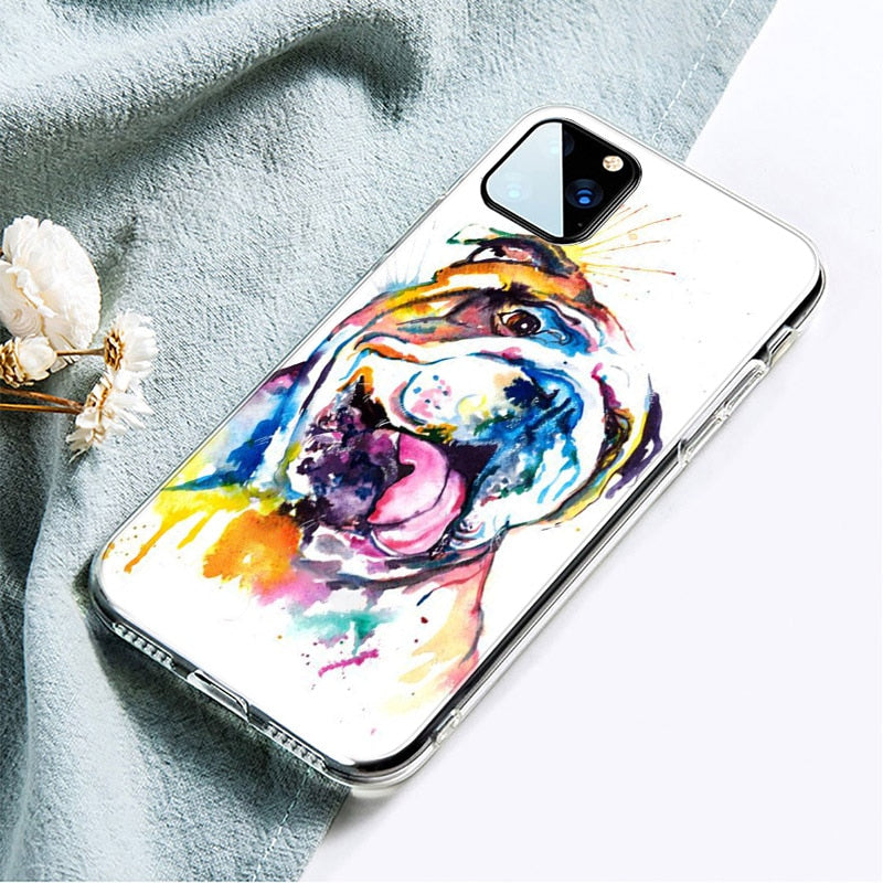 Funny Bulldog water color painting iPhone cases - Style's Bug It's play time / iPhone 5 5S SE