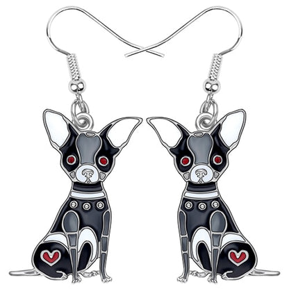 Artistic Chihuahua earrings