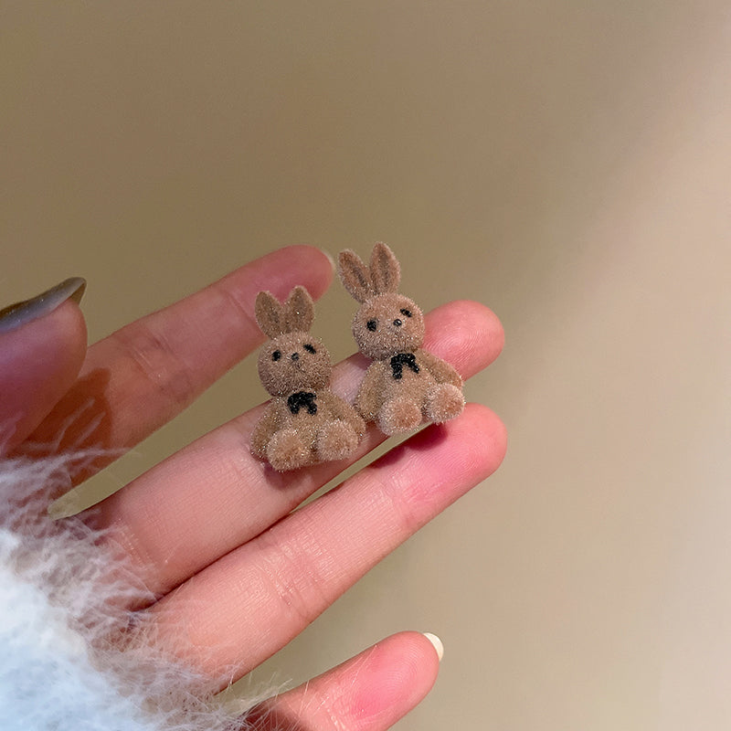 Teddy Bunny earrings - Style's Bug Brown / 1 pair