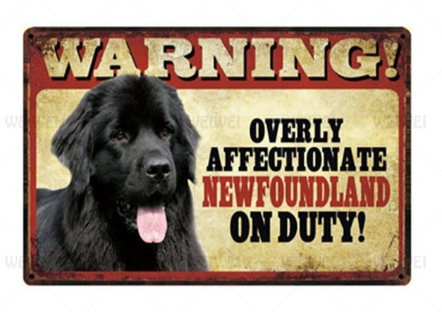 Overly Affectionate Dog Warning signs - Style's Bug New Foundland