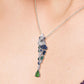 "Blue parrot on a branch" necklace pendant - Style's Bug