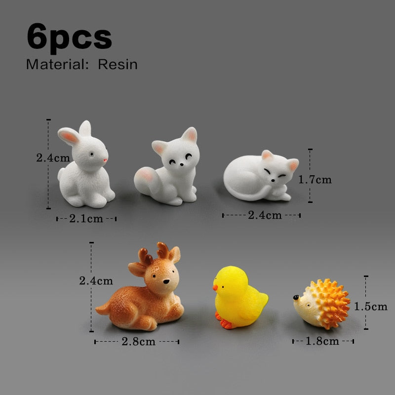 The world of mini Rabbits - Style's Bug 6pcs Rabbit Cat Fox