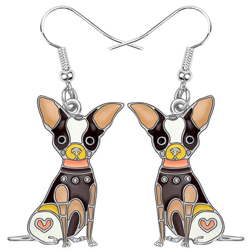 Artistic Chihuahua earrings