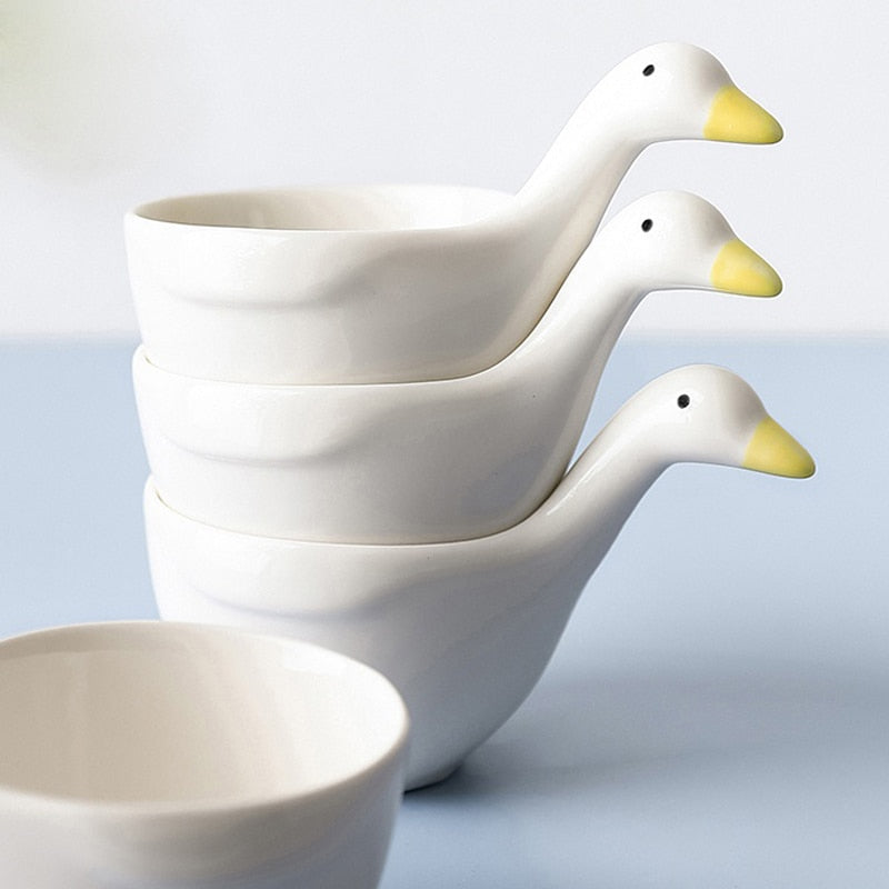 Cute Ceramic Duck Bowls - Style's Bug