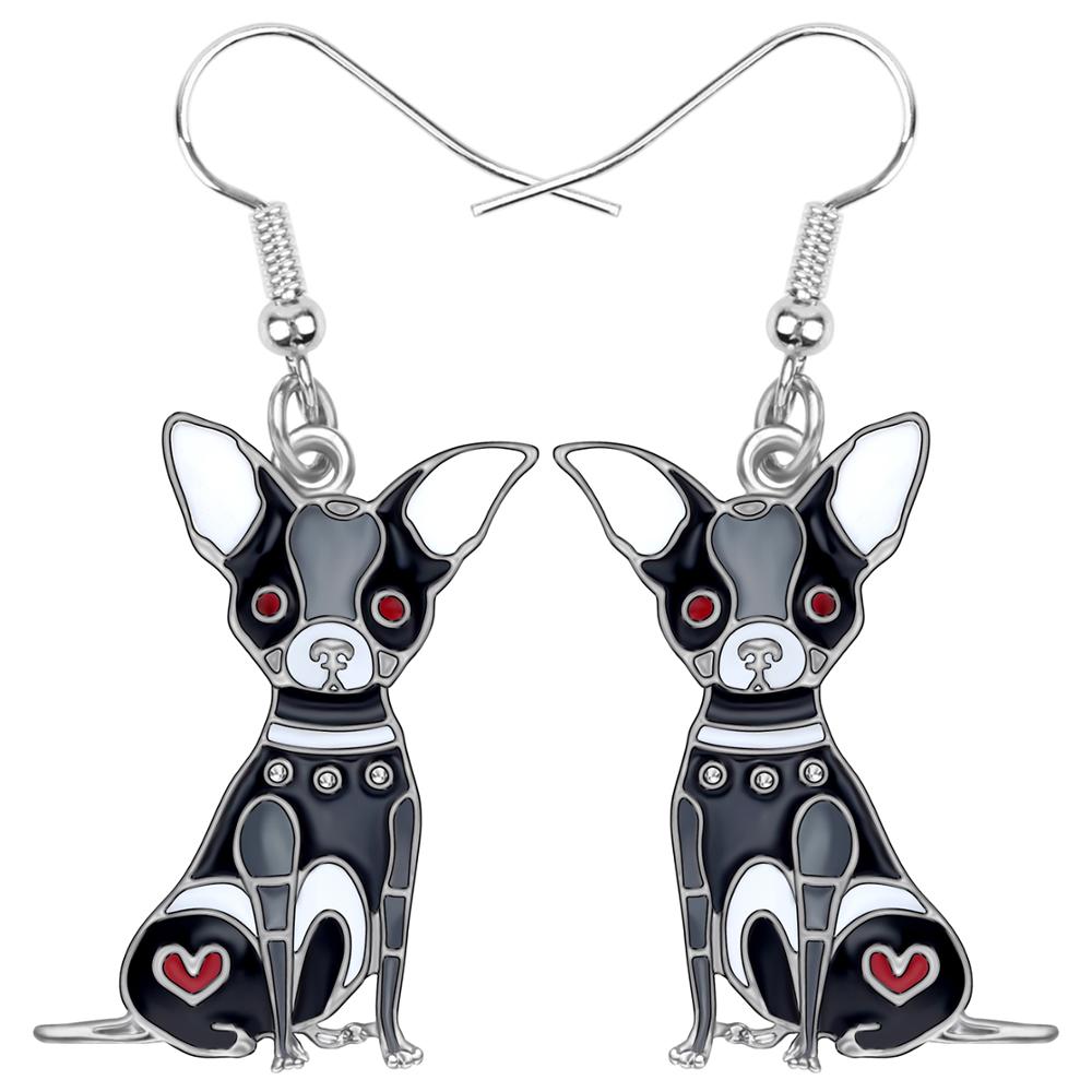 Artistic Chihuahua earrings