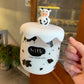 Cartoon Cow mugs by SB (With Lid + Spoon) - Style's Bug