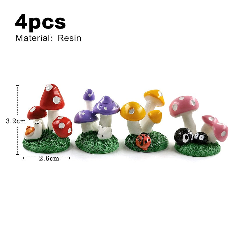 The world of mini Rabbits - Style's Bug 4pcs Mushroom