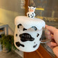 Cartoon Cow mugs by SB (With Lid + Spoon) - Style's Bug