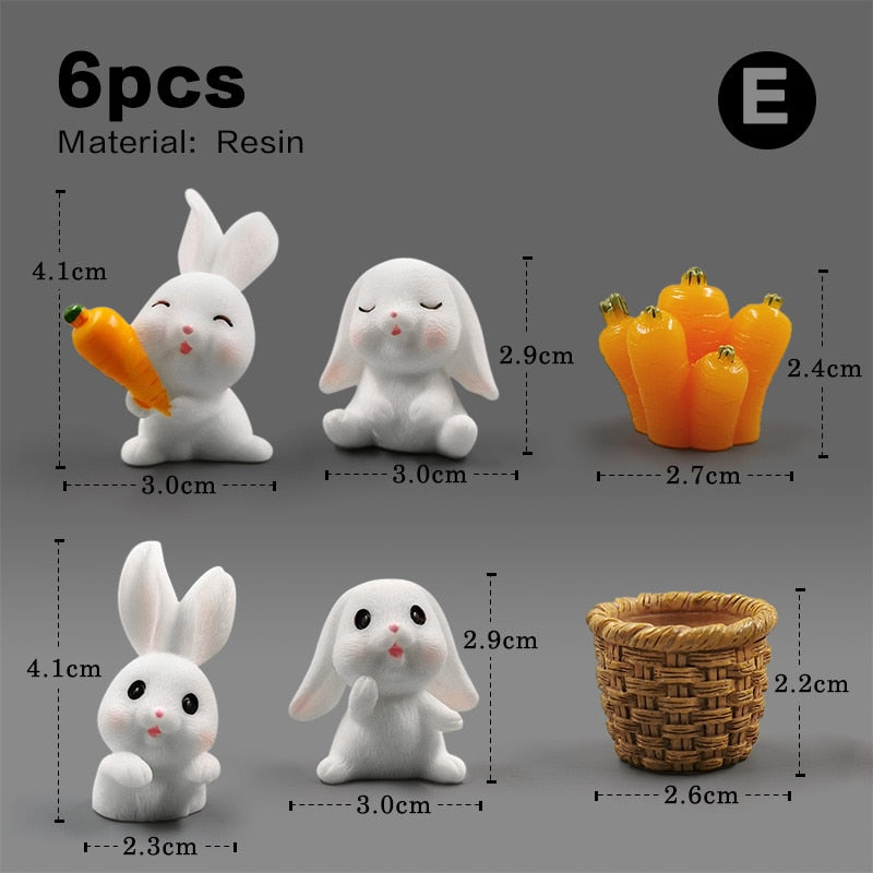 The world of mini Rabbits - Style's Bug 6pcs Rabbit Carrot-E