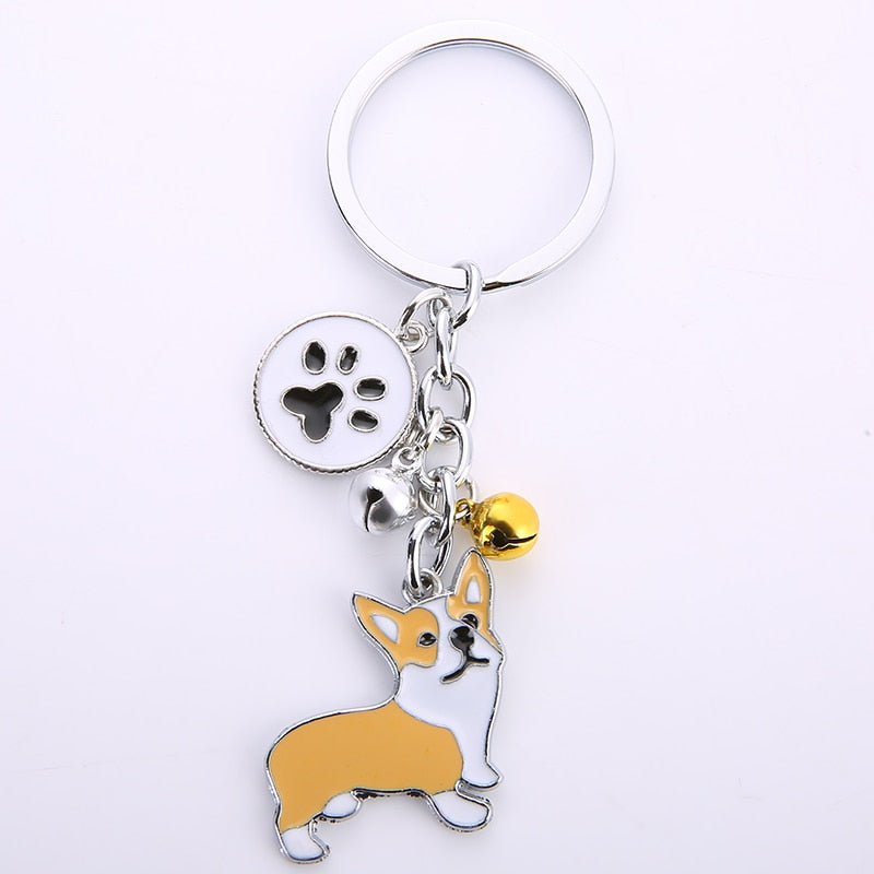 Corgi keychains by Style's Bug (2pcs pack) - Style's Bug 2 x (A + Bell)
