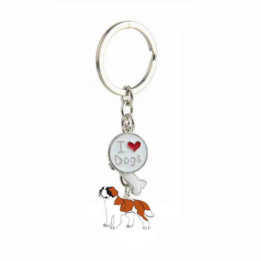 Saint Bernard keychains by SB (2pcs pack) - Style's Bug I love dogs