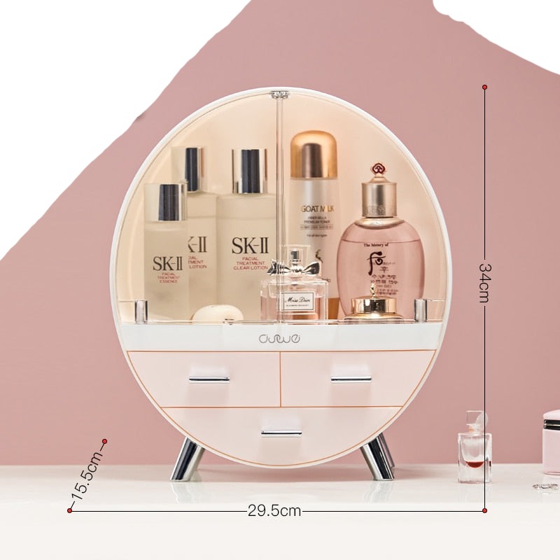 "Miss. Circle" the Cosmetic Organizer by Style's Bug - Style's Bug Pink - Large