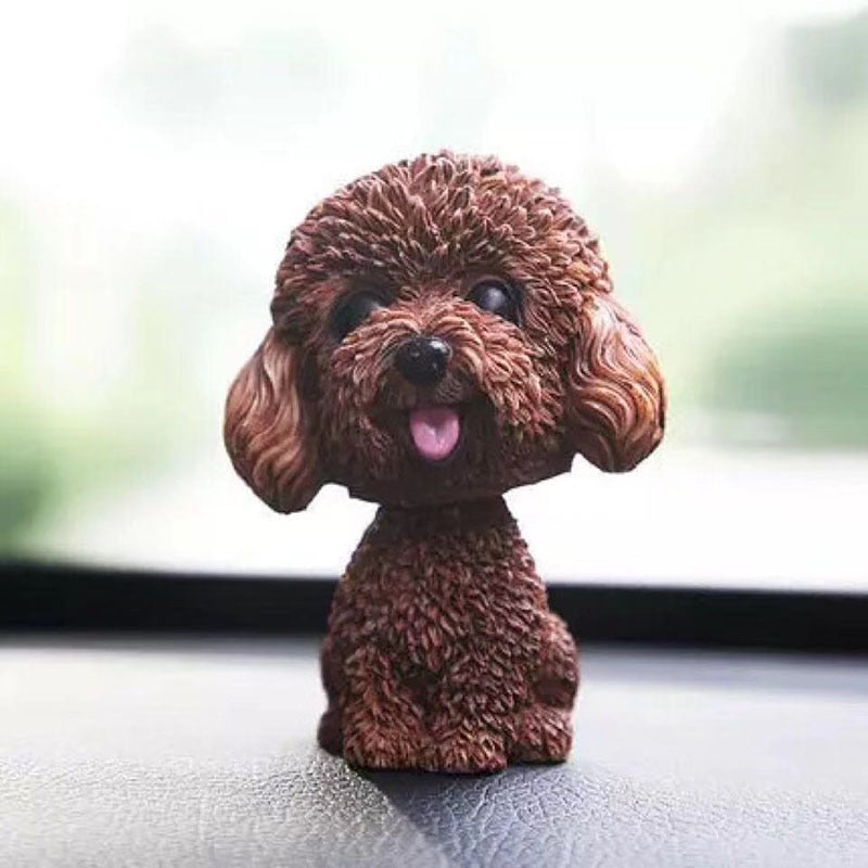 "Shaking Head Puppies" Car ornaments - Style's Bug Brown Poodle