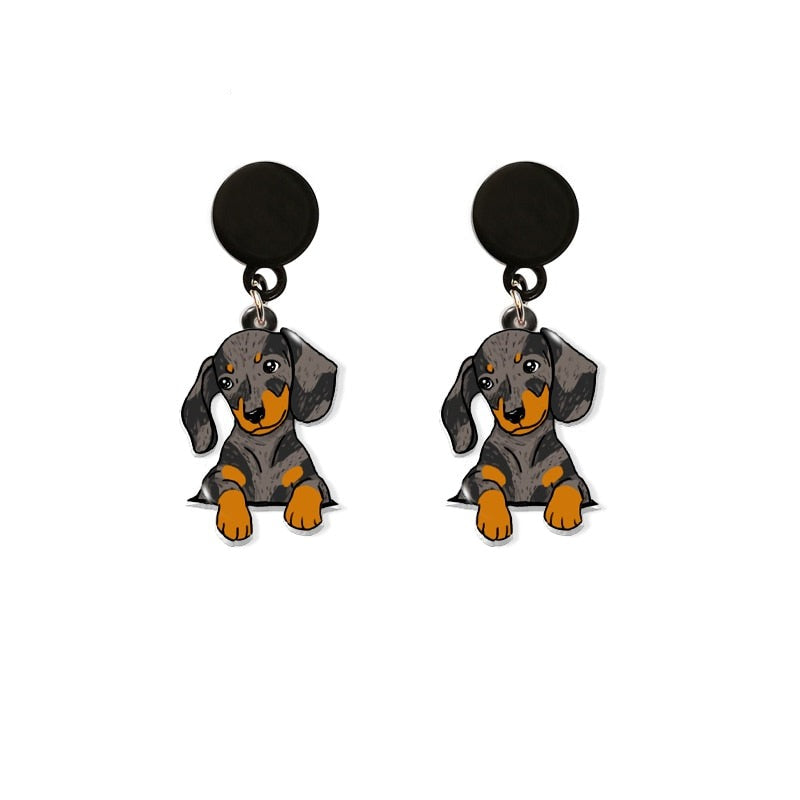 Funny Dachshund Earrings - Style's Bug Blackies