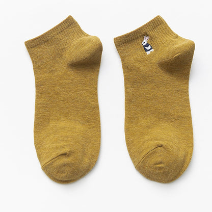 Animal Embroidered Ankle socks (2 pairs pack)