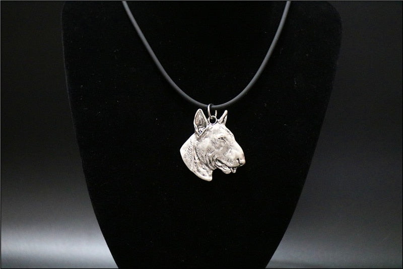 Realistic Bull Terrier Jewelry - Style's Bug Realistic Silver Necklace