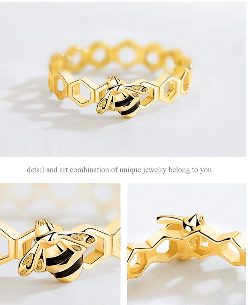 "Honeycomb & the Queen Bee" ring by SB - Style's Bug