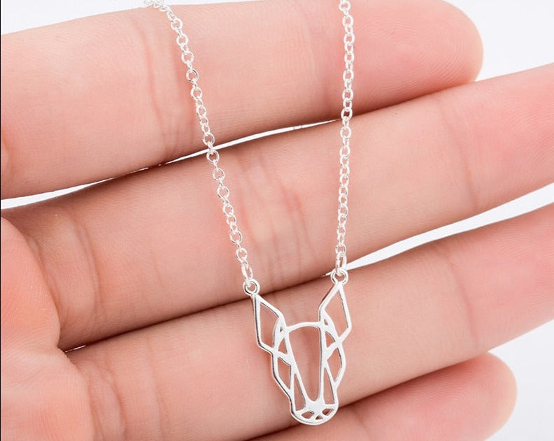 Bull Terrier necklace (2pcs pack) - Style's Bug Artistic Bull Terrier / Silver (2 x necklaces)