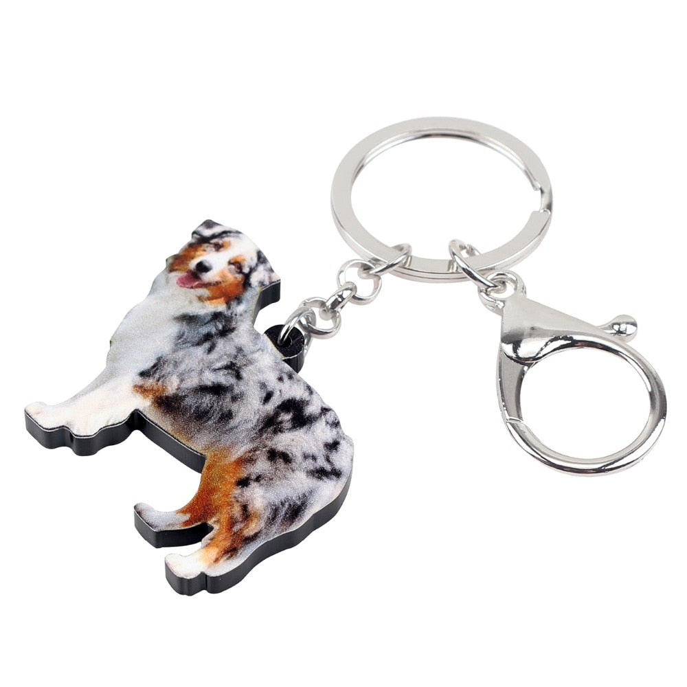 Acrylic Australian Shepherd keychains by SB (2pcs pack) - Style's Bug