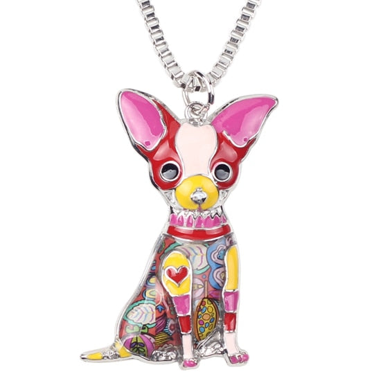 Artistic Chihuahua necklace