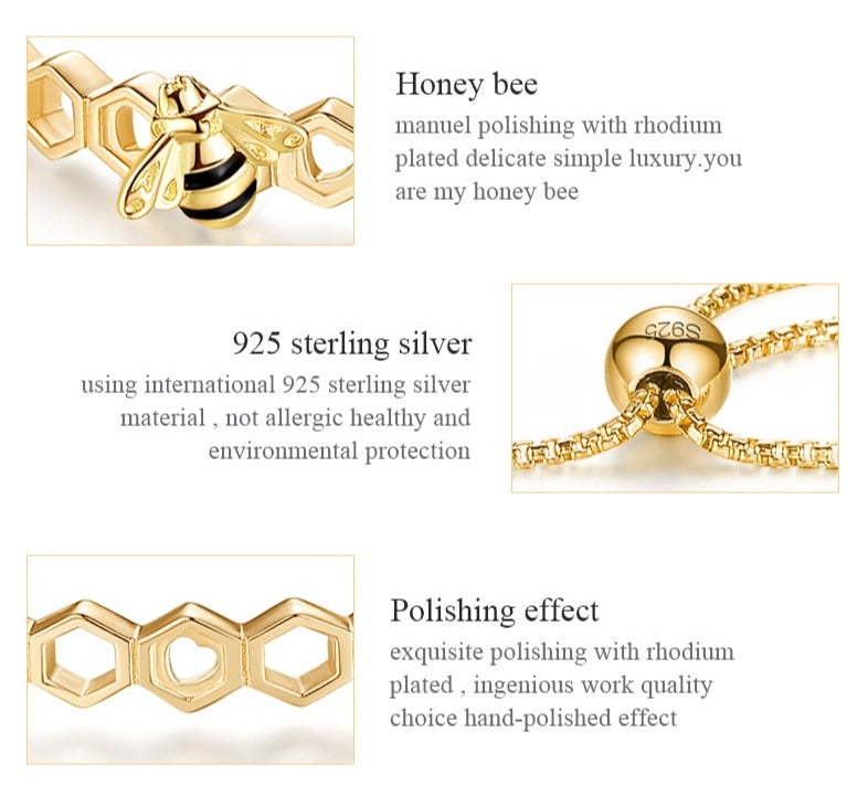 "Honeycomb & the Queen Bee" bracelet by SB - Style's Bug