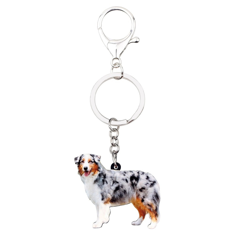 Acrylic Australian Shepherd keychains by SB (2pcs pack) - Style's Bug