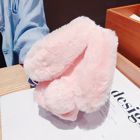 Fluffy Bunny iPhone cases by SB - Style's Bug Pink / For iPhone 7 or 8