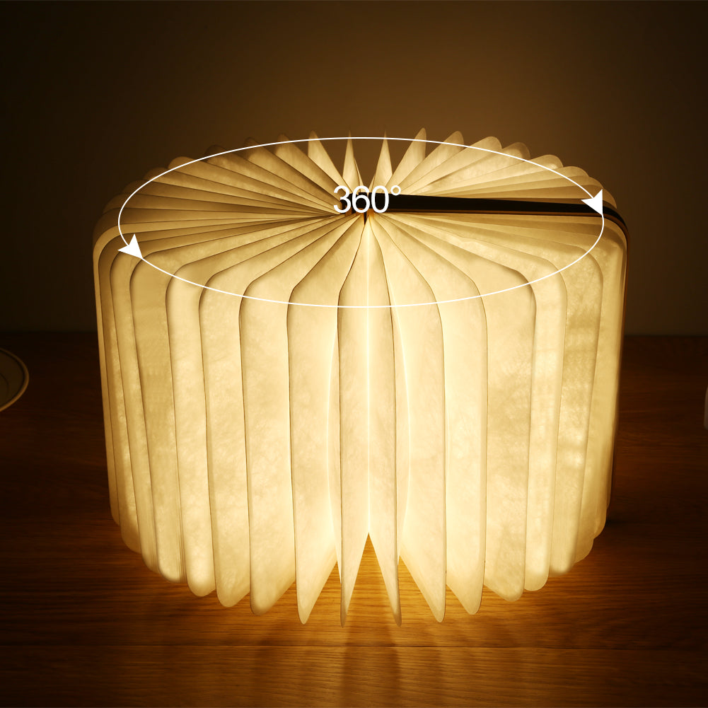 Realistic Foldable Wooden book Lamp - Style's Bug