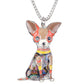 Artistic Chihuahua necklace