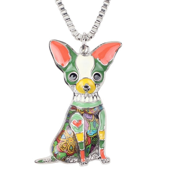 Artistic Chihuahua necklace