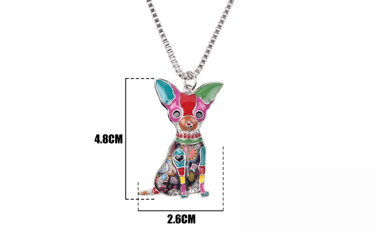 Artistic Chihuahua necklace