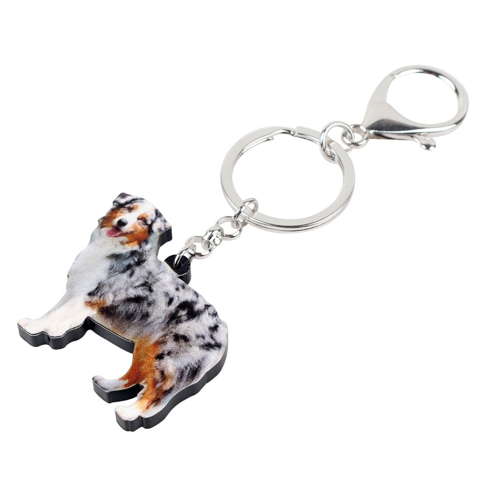 Acrylic Australian Shepherd keychains by SB (2pcs pack) - Style's Bug