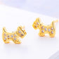 "Tiny Scottish Terriers" earrings by SB (2 pairs pack) - Style's Bug Gold