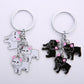 French Bulldog Keychains (2pcs pack) - Style's Bug Black Triplets + White Triplets keychains