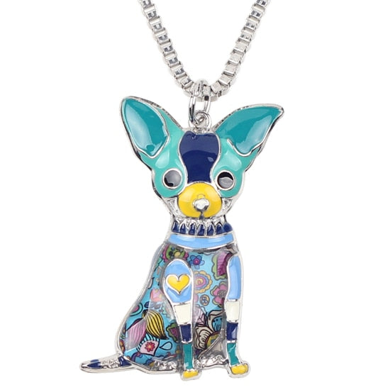 Artistic Chihuahua necklace