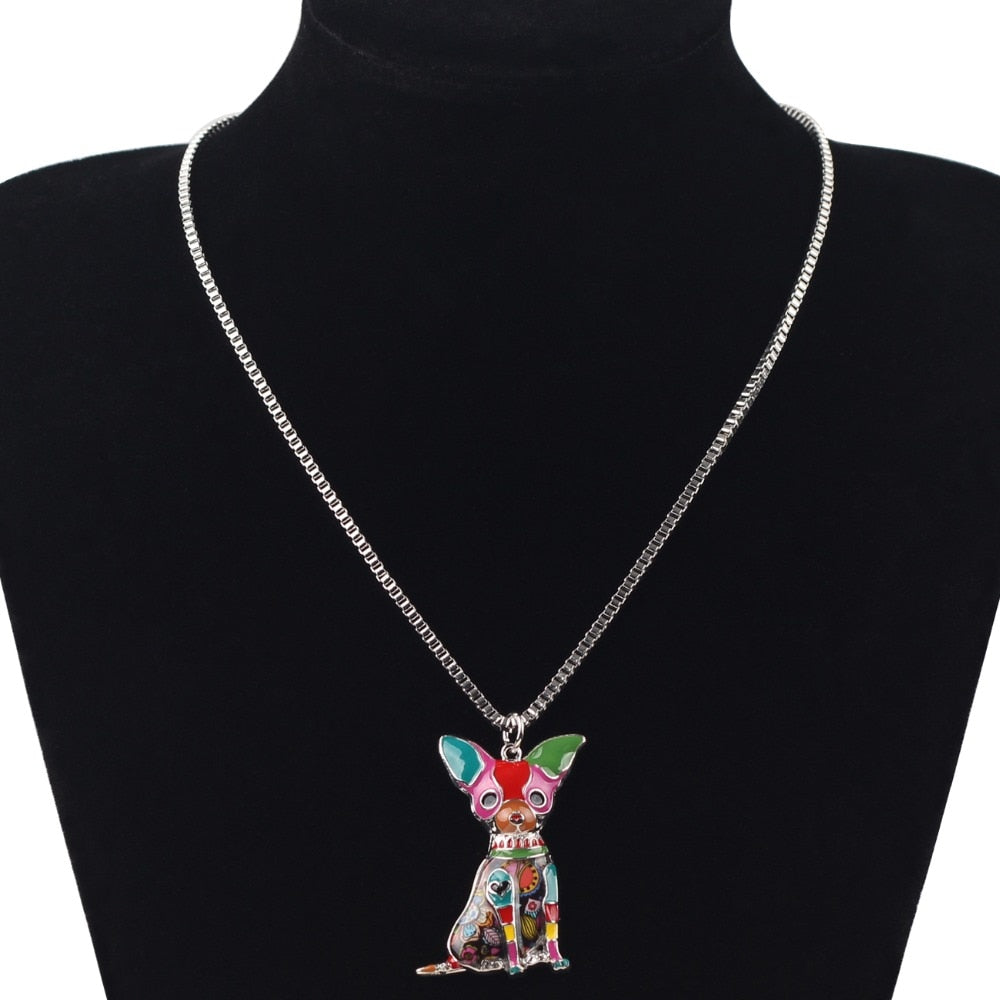 Artistic Chihuahua necklace