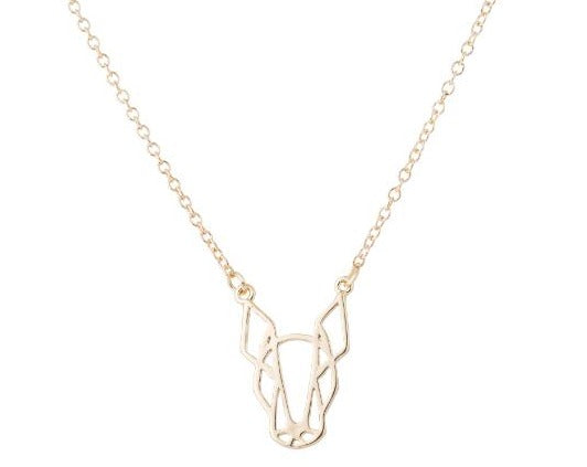 Bull Terrier necklace (2pcs pack) - Style's Bug Artistic Bull Terrier / Gold (2 x necklaces)